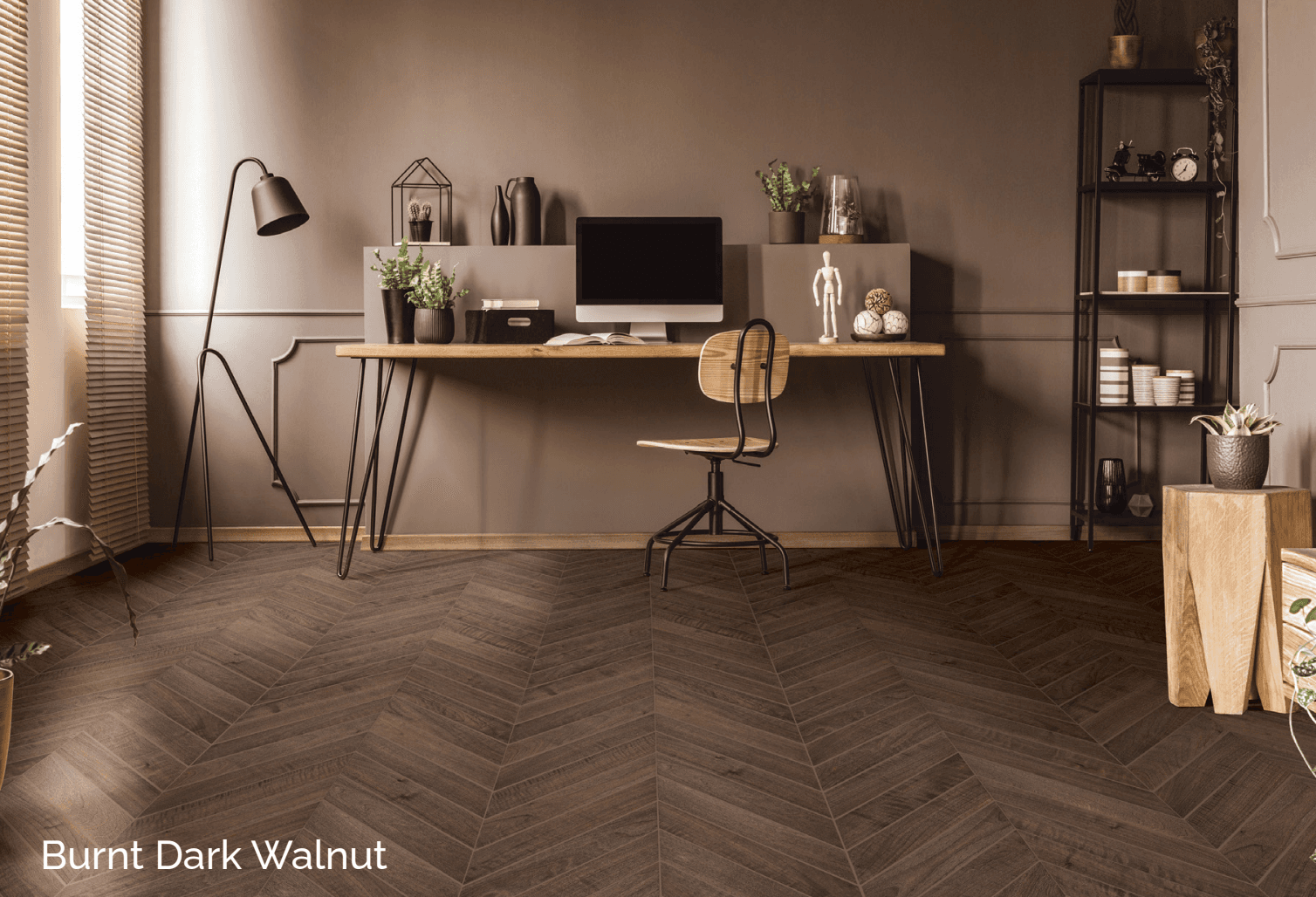 Chevron Burnt Dark Walnut — Beiges & Browns thumbnail 2