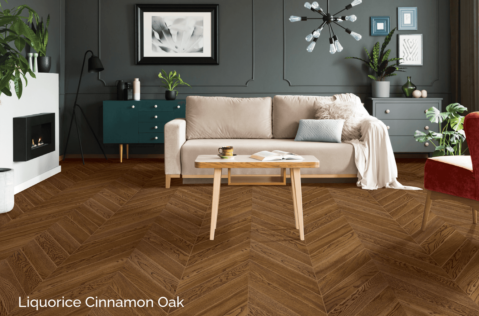 Chevron Liquorice Cinnamon Oak — Beiges & Browns thumbnail 2