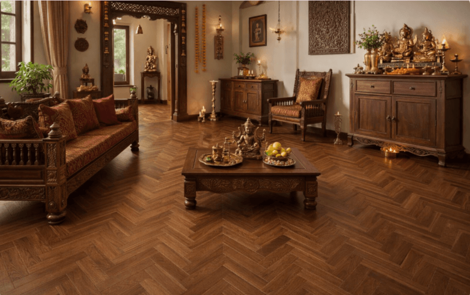 Chevron Liquorice Cinnamon Oak — Beiges & Browns thumbnail 3