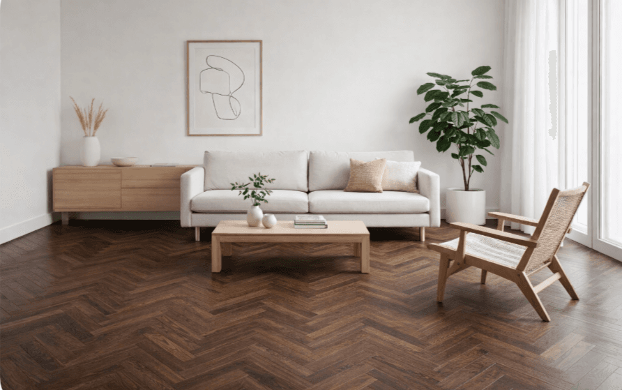 Chevron Smokey Chocolate Oak — Beiges & Browns thumbnail 3