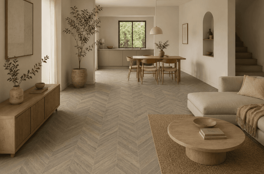 Chevron Stonewash Cashmere Oak — Beiges & Browns thumbnail 3